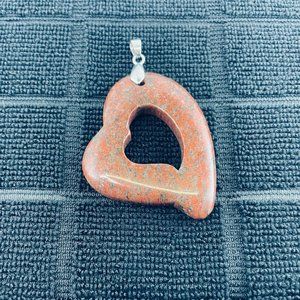 Red Jasper Open Heart Pendant